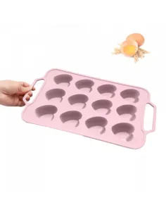 Forma copt 12 prajituri inima, silicon, ideala pentru briose