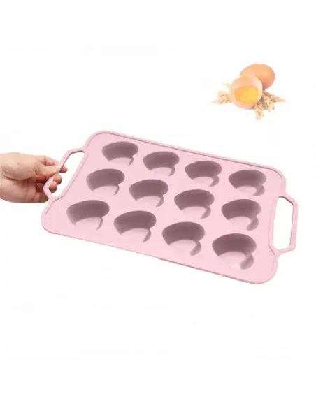 Forma copt 12 prajituri inima, silicon, ideala pentru briose