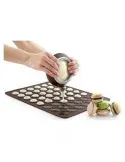 Tava copt macarons, foaie copt macarons, 48 de forme rotunde, silicon, maro