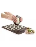Tava copt macarons, foaie copt macarons, 48 de forme rotunde, silicon, maro
