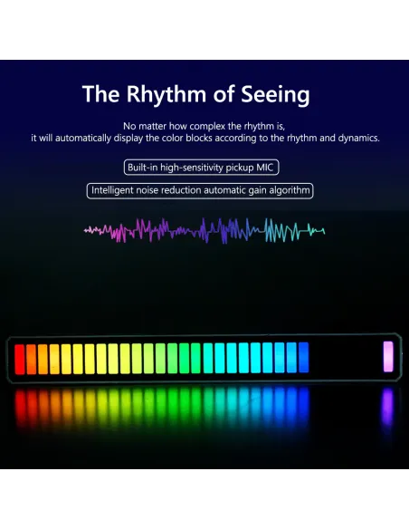 LED Bar RGB cu lumini ambientale si activare sonora