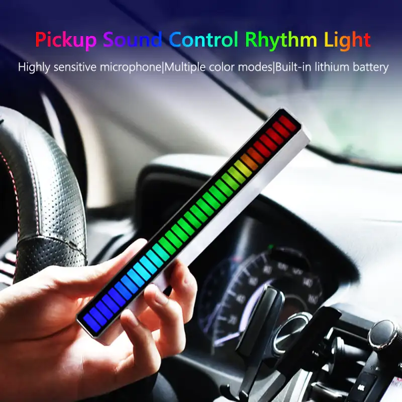 LED Bar RGB cu lumini ambientale si activare sonora