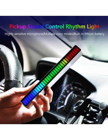 LED Bar RGB cu lumini ambientale si activare sonora