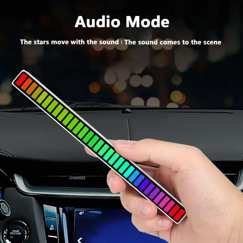 LED Bar RGB cu lumini ambientale si activare sonora