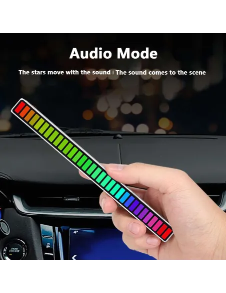 LED Bar RGB cu lumini ambientale si activare sonora