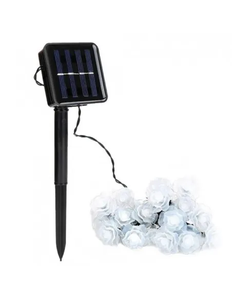 Instalatie solara 50 LED trandafiri, multicolor