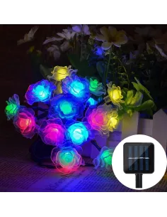 Instalatie solara 50 LED trandafiri, multicolor 2