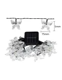 Instalatie solara 50 LED fluturi Fairy, multicolor