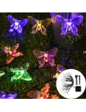 Instalatie solara 50 LED fluturi Fairy, multicolor
