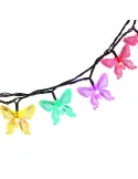 Instalatie solara 50 LED fluturi Fairy, multicolor