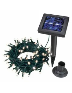 Instalatie 100 LED pentru exterior cu incarcare solara, alb cald 2
