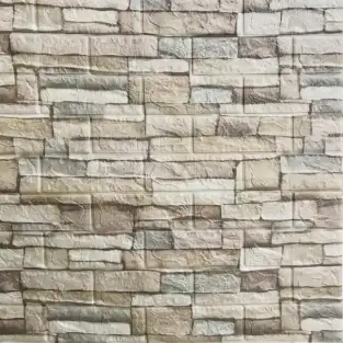 Tapet 3D caramizi retro, auto-adeziv pentru interior, 70 x 77 cm