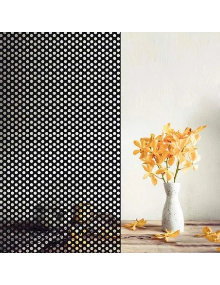 Autocolant perforat geamuri, Negru, 45 x 300 cm