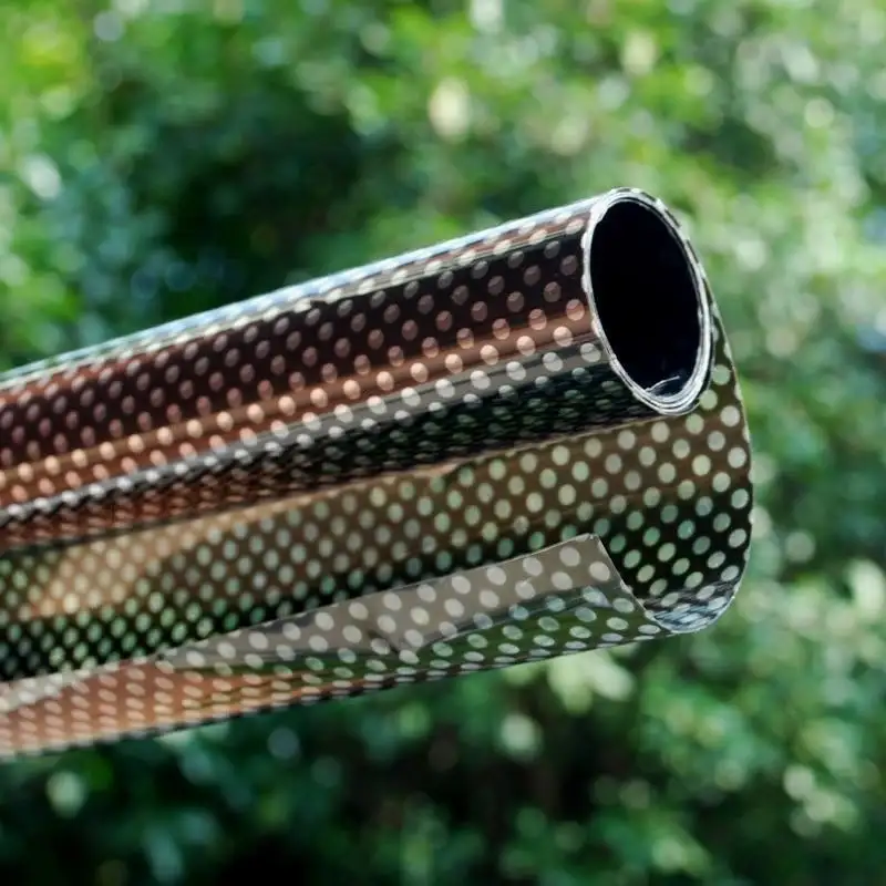 Autocolant perforat geamuri, Negru, 45 x 300 cm