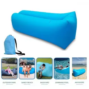 Pachet promotional Hamac multicolor + Sezlong Portabil Lazy Bed 2