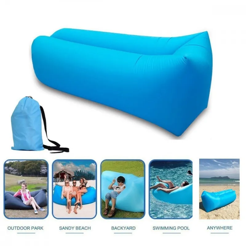 Pachet promotional Hamac multicolor + Sezlong Portabil Lazy Bed