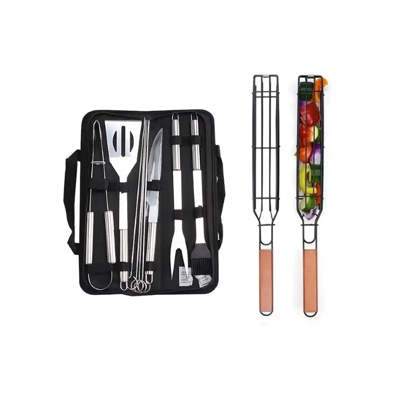 Set 9 ustensile gratar + 2 frigarui reutilizabile