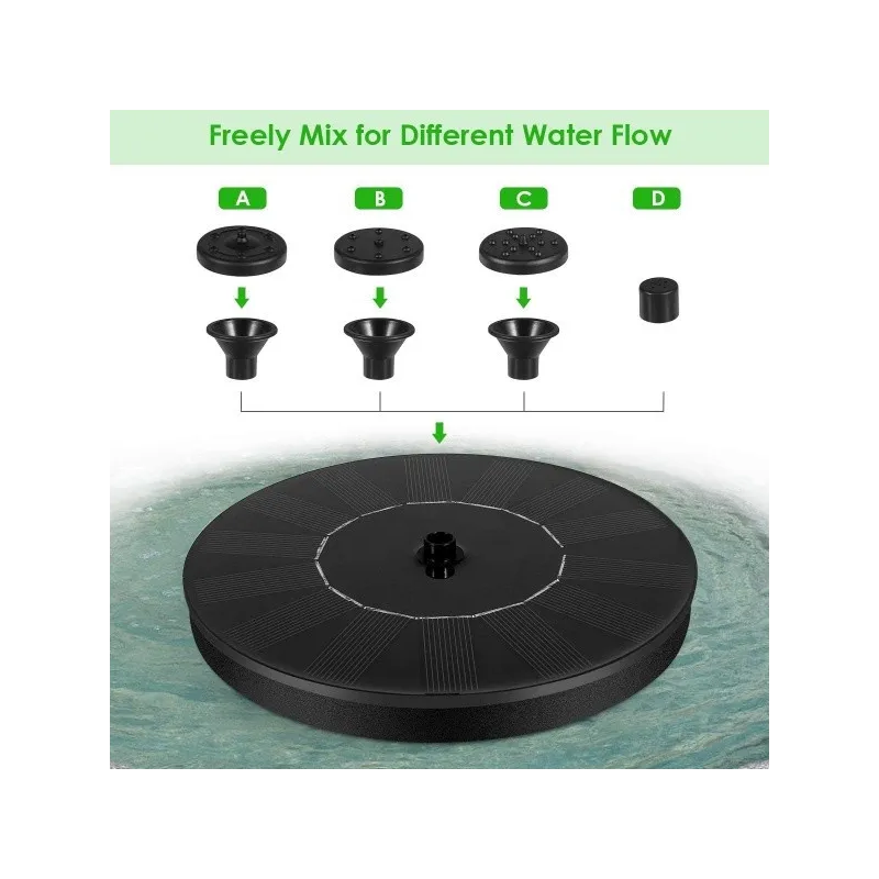 Fantana arteziana solara, 6 duze si acumulator