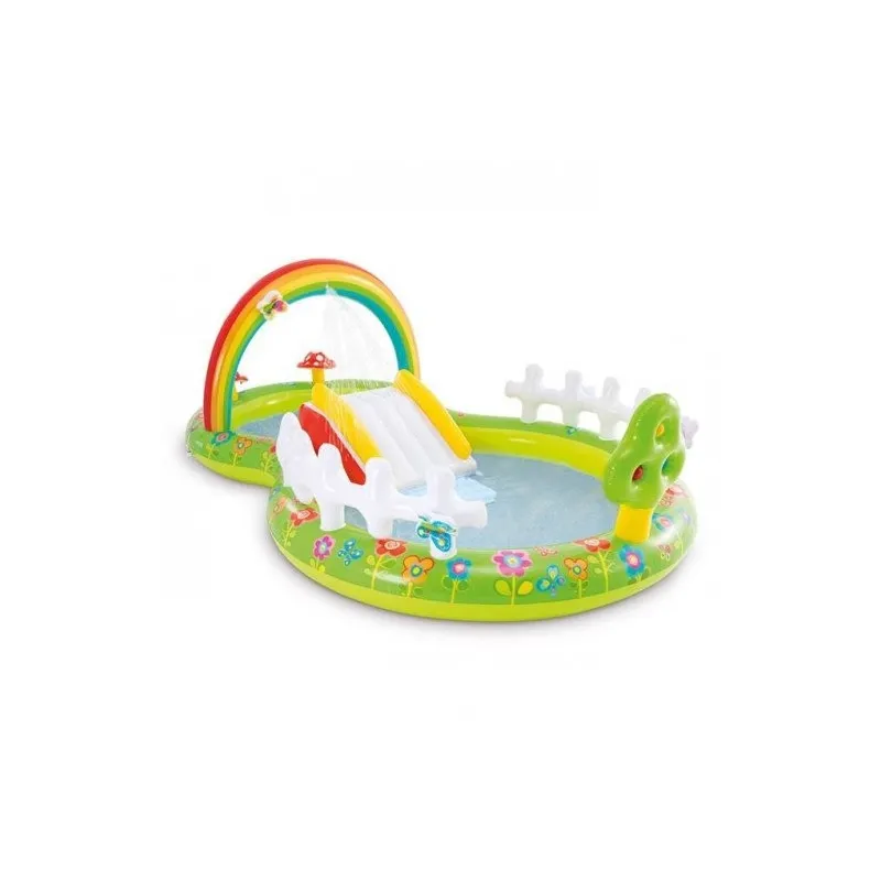 Piscina gonflabila copii cu tobogan pentru gradina