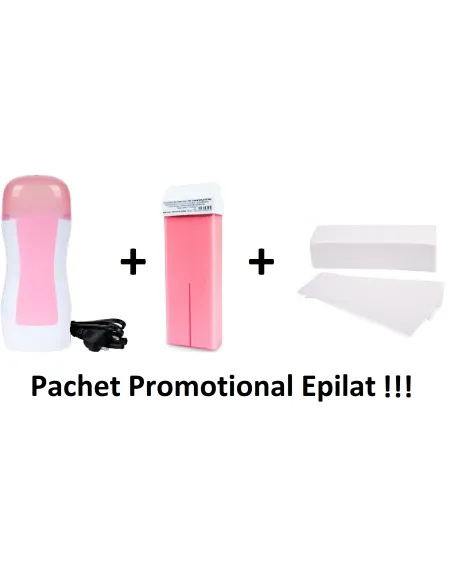 Pachet epilare!! Incalzitor ceara pink star + ceara roll-on 100 ml+ benzi din hartie pentru epilat