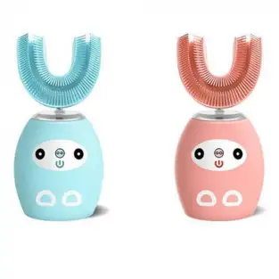 Periuta de dinti electrica pentru copii, forma de U, cu incarcare USB, 4 trepte