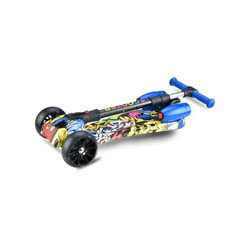 Trotineta cu 3 roți pentru copii cu jet de pulverizare cu LED-uri