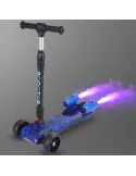 Trotineta cu 3 roți pentru copii cu jet de pulverizare cu LED-uri, rosie