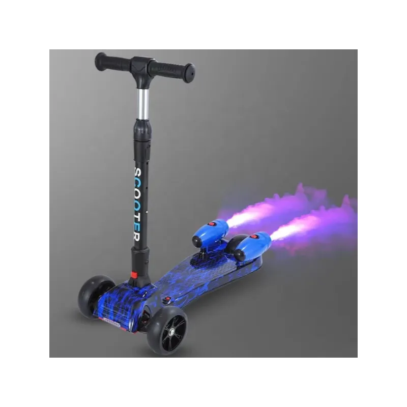 Trotineta cu 3 roți pentru copii cu jet de pulverizare cu LED-uri