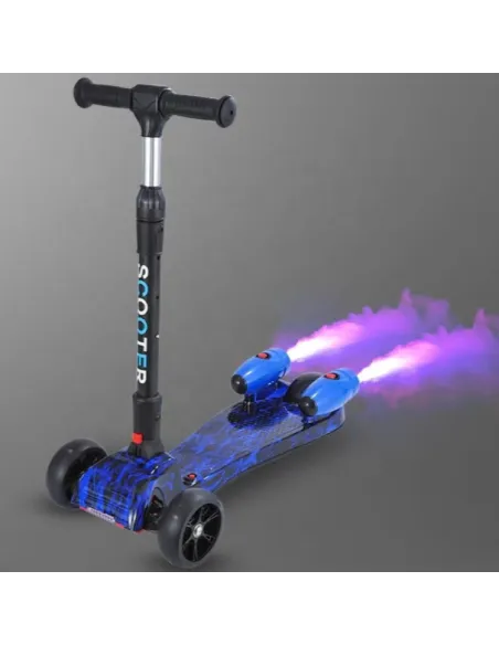 Trotineta cu 3 roți pentru copii cu jet de pulverizare cu LED-uri