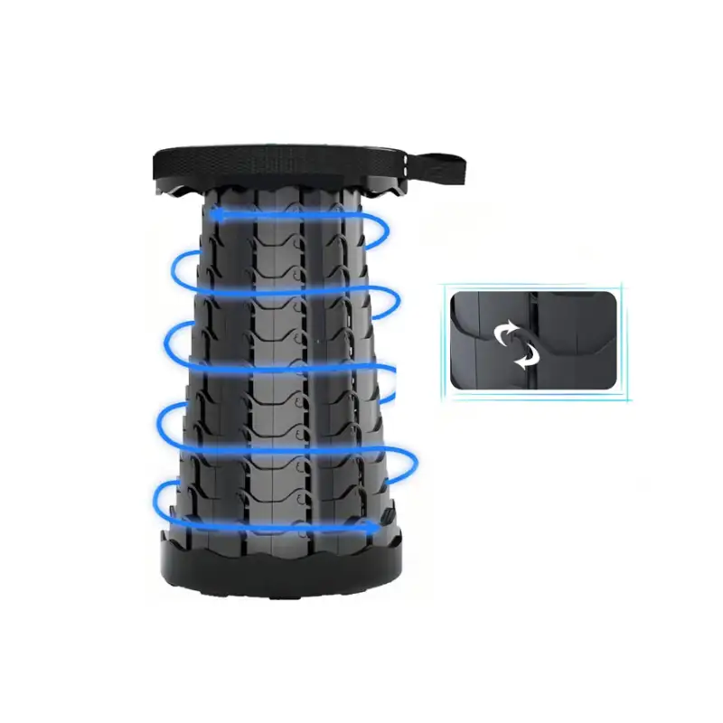 Taburet/Scaun pliabil portabil, retractabil, telescopic, pentru exterior