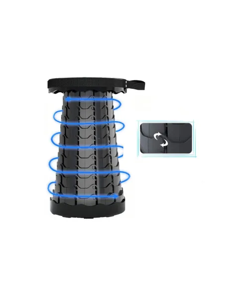 Taburet/Scaun pliabil portabil, retractabil, telescopic, pentru exterior