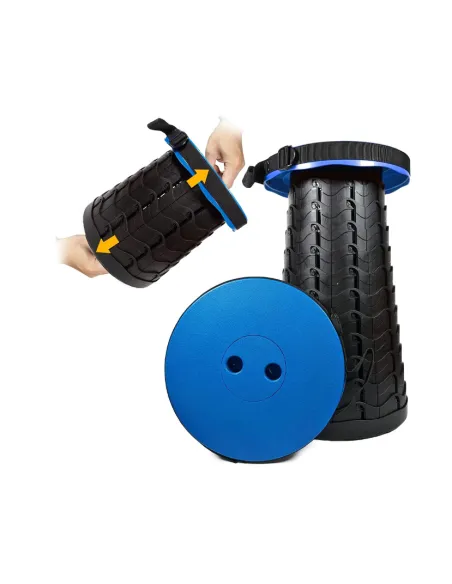 Taburet/Scaun pliabil portabil, retractabil, telescopic, pentru exterior