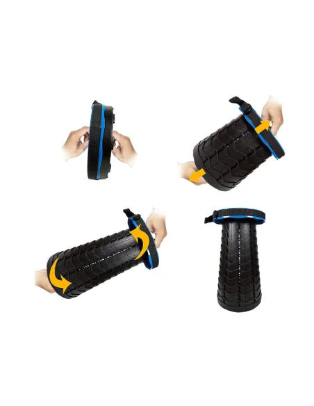 Taburet/Scaun pliabil portabil, retractabil, telescopic, pentru exterior