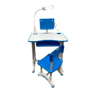 Birou copii cu scaun, tablita si lampa 2