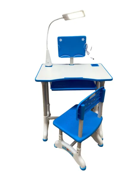 Birou copii cu scaun, tablita si lampa