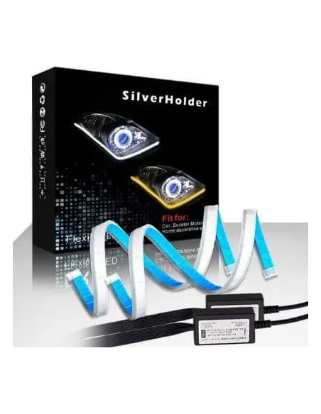 Set 2 x Banda flexibilă cu LED-uri pentru mașină