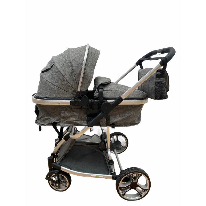 Carucior 2in1 cu landou transformabil, tip troler, 0-36 luni, RED-F2