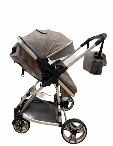 Carucior 2in1 cu landou transformabil, tip troler, 0-36 luni, RED-F2