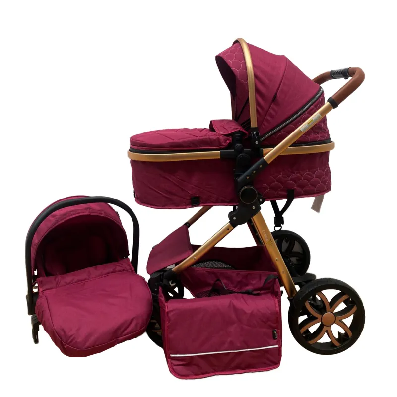 Carucior 3in1, landou transformabil in parte sport, 0-36 luni, RED-T9