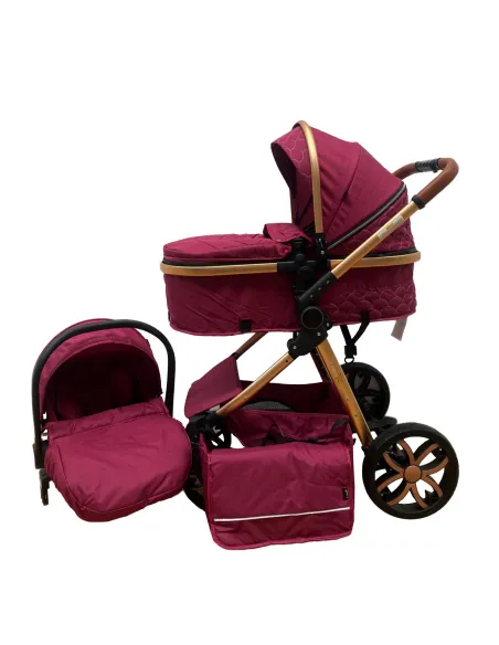 Carucior 3in1, landou transformabil in parte sport, 0-36 luni, RED-T9