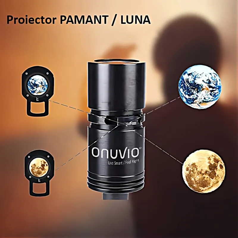 Lampă proiector luna/ pamant pentru interior cu led de 3w, cu stativ
