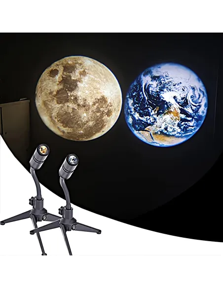 Lampă proiector luna/ pamant pentru interior cu led de 3w, cu stativ