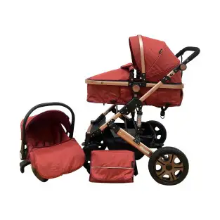 Carucior 3 in 1, landou transformabil in parte sport, 0-36 luni, RED-T3