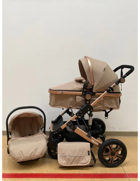 Carucior 3 in 1, landou transformabil in parte sport, 0-36 luni, RED-T3