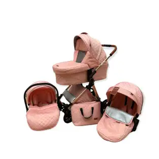 Carucior 3 in 1, 3 piese landou, sport si scoica, 0-36 luni, negru, RED-T6 2