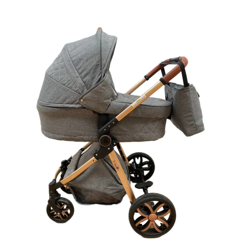 Carucior 3 in 1, 3 piese landou, sport si scoica, 0-36 luni, negru, RED-T6