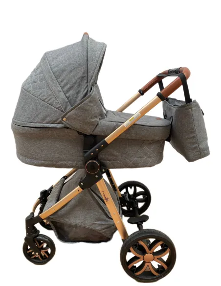 Carucior 3 in 1, 3 piese landou, sport si scoica, 0-36 luni, negru, RED-T6