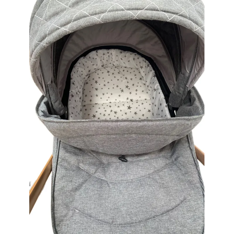 Carucior 3 in 1, 3 piese landou, sport si scoica, 0-36 luni, negru, RED-T6