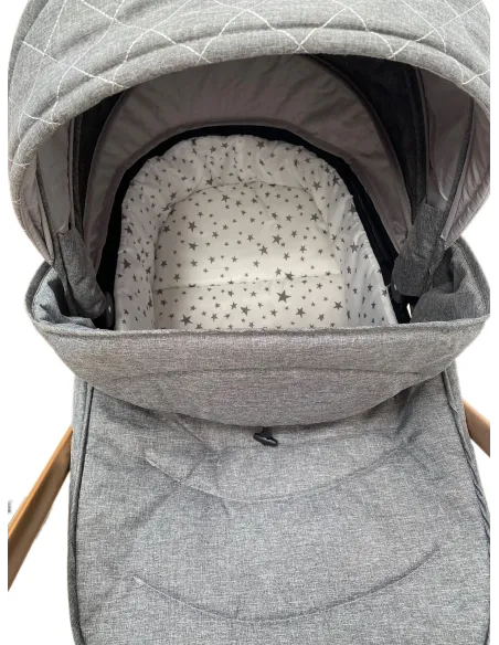 Carucior 3 in 1, 3 piese landou, sport si scoica, 0-36 luni, negru, RED-T6