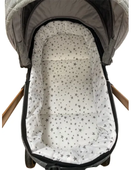 Carucior 3 in 1, 3 piese landou, sport si scoica, 0-36 luni, negru, RED-T6